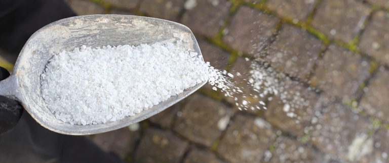 Deicing salt for snow and ice removal in Califon, NJ.