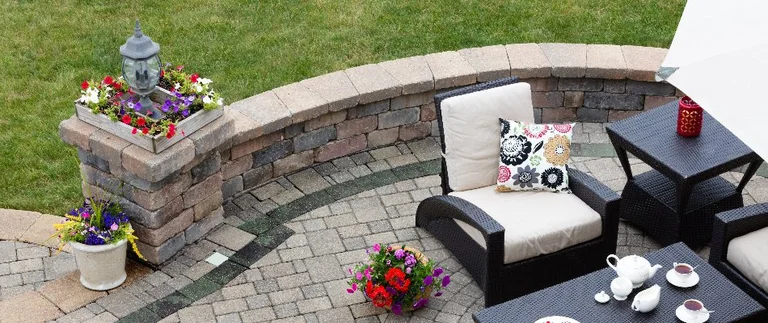 Patio Walls Stones Outside Area