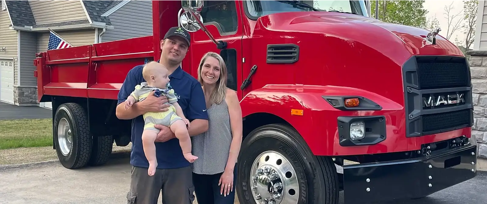 Trevor's Landscaping owner Trevor Tupy and his family in Clifton, NJ.
