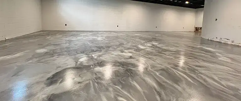 Finished epoxy floor