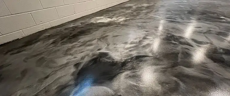 Finished epoxy floor